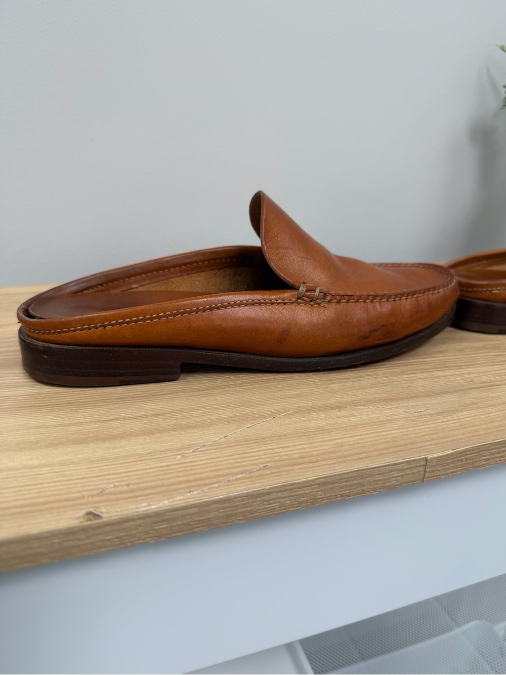Cole Haan Women's Leather Slip-On Loafers - Cognac Tan Sz 8B - Picture 9 of 9
